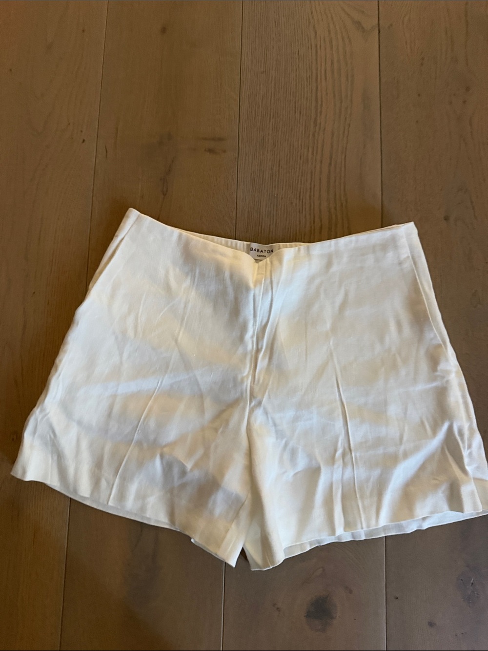 Babaton linen White High-Rise Tailored Shorts